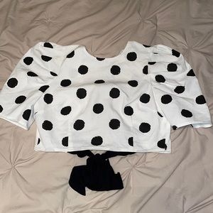 NWT- Polka Dot Crop Top- Size S